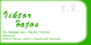 viktor hajos business card